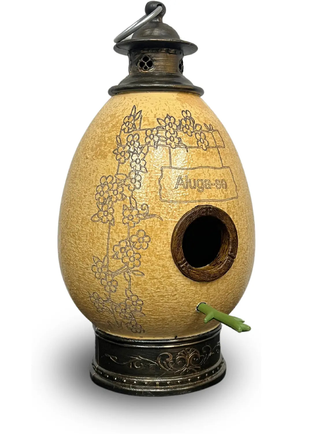 CasaOvo Aluga-se – Casinha Artesanal para Pássaros